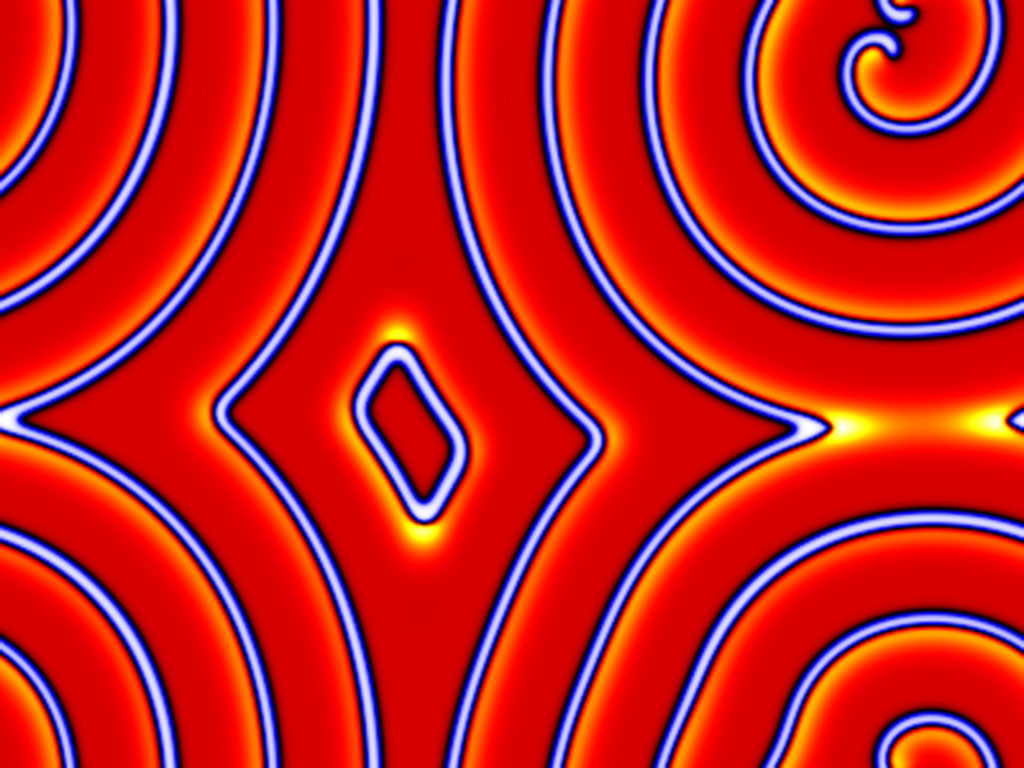 A spiral pattern.